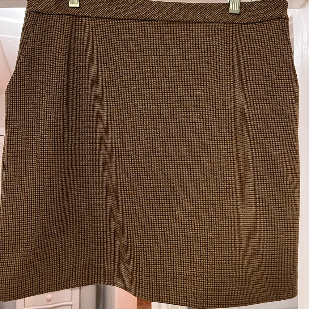 CeCe Brown Houndstooth Mini Skirt